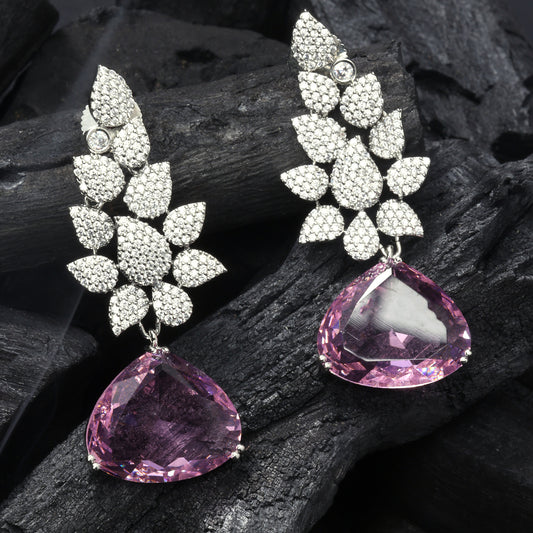 ROSE CASCADE CZ EARRINGS