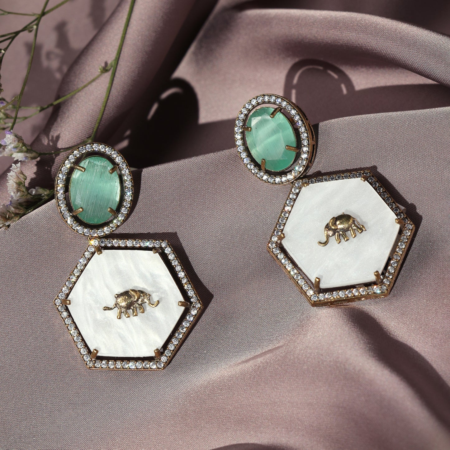 GAJRAJA-THE EMPRESS TUSK EARRINGS