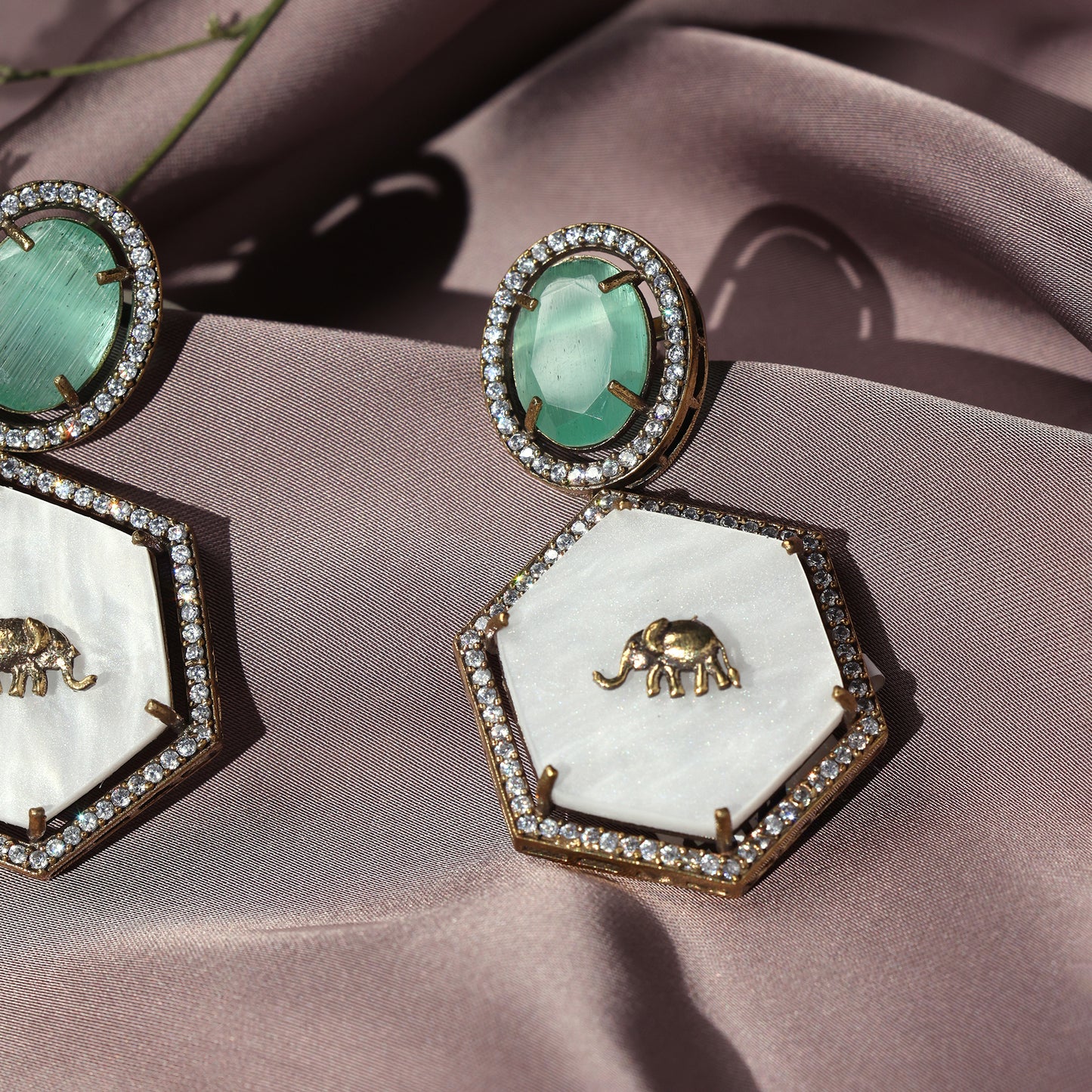 GAJRAJA-THE EMPRESS TUSK EARRINGS
