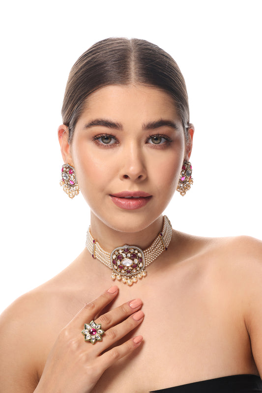 Kundan Pearl Choker
